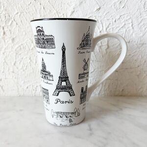 222 Fifth Paris Landmarks Mug Eiffel Tower Around the City Porcelain Tall Cup